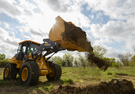 This John Deere wheel loader is among the many equipment rental offerings at Rental One.